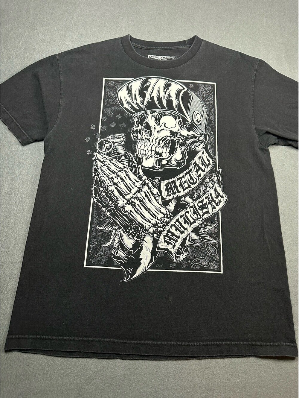 Y2K Mens Metal Mulisha Black Graffic T Mens Size L
